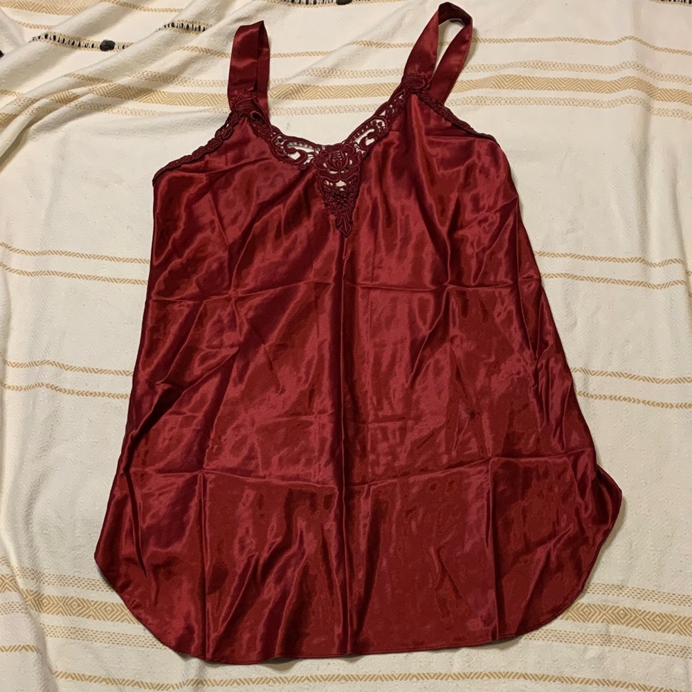 Vintage Dentelle Night Gown Slip Chemise Size Large